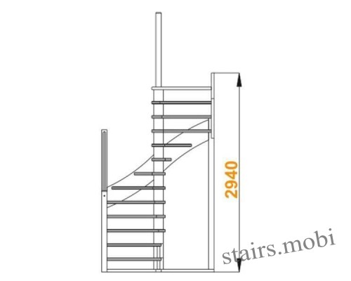 К-005М/1 под покраску вид3 чертеж stairs.mobi